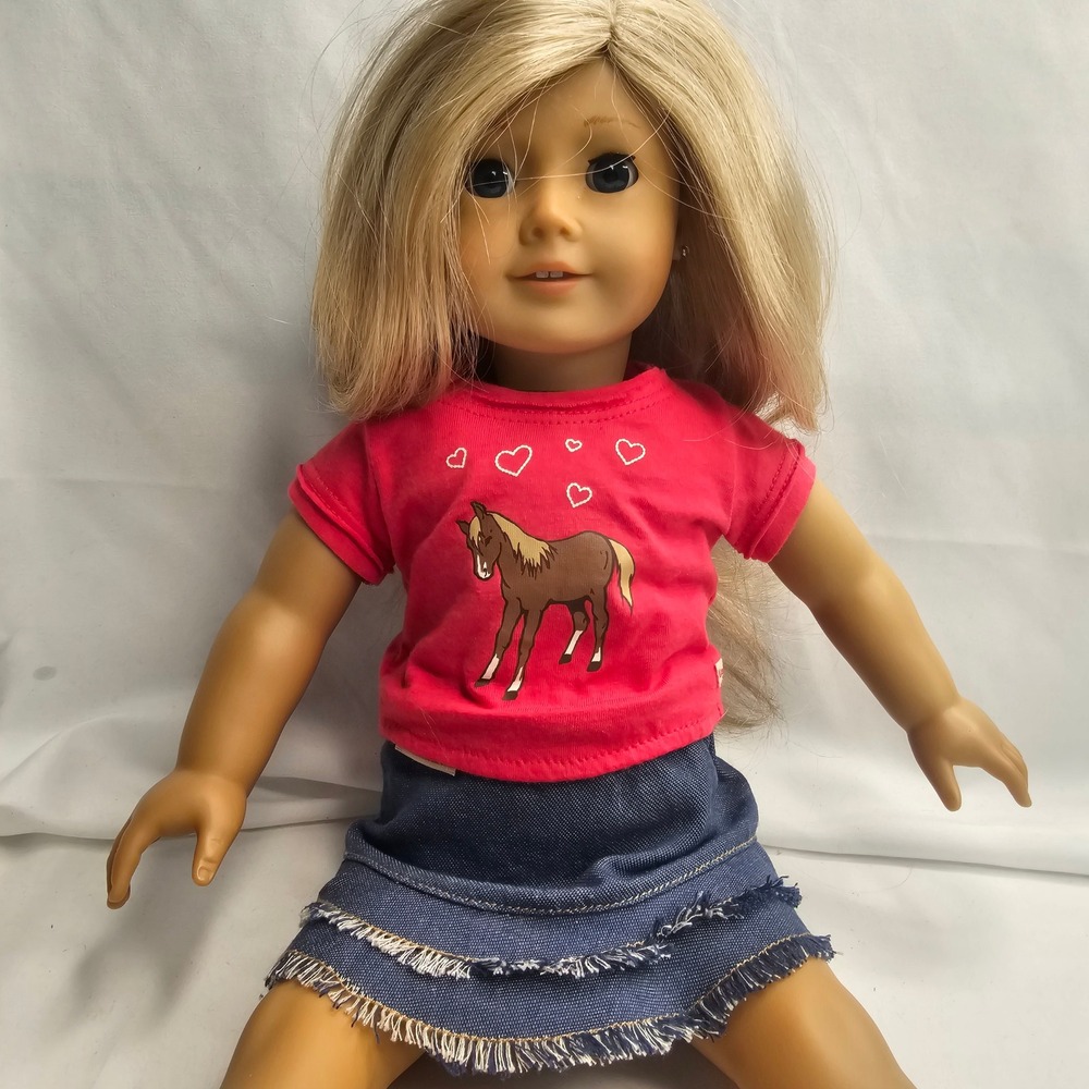 merican Girl Truly Me Just Like You #27 Blonde Blue Eyes Western Riding Outfit